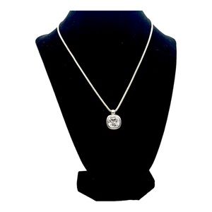 Sterling Silver - Clear Crystal Necklace